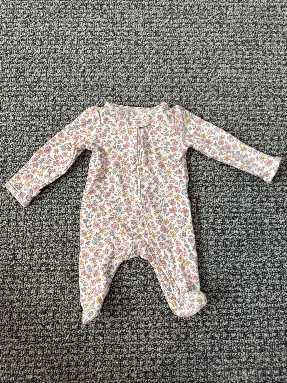 Carter’s Floral Zipper Footie Pajamas